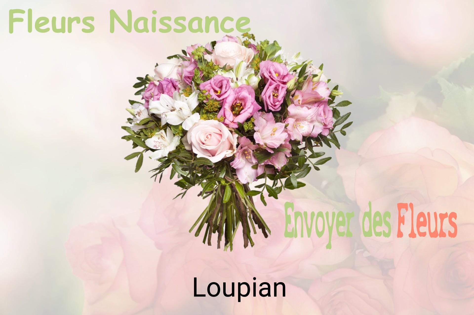 Bouquet de fleurs de naissance livré à Loupian