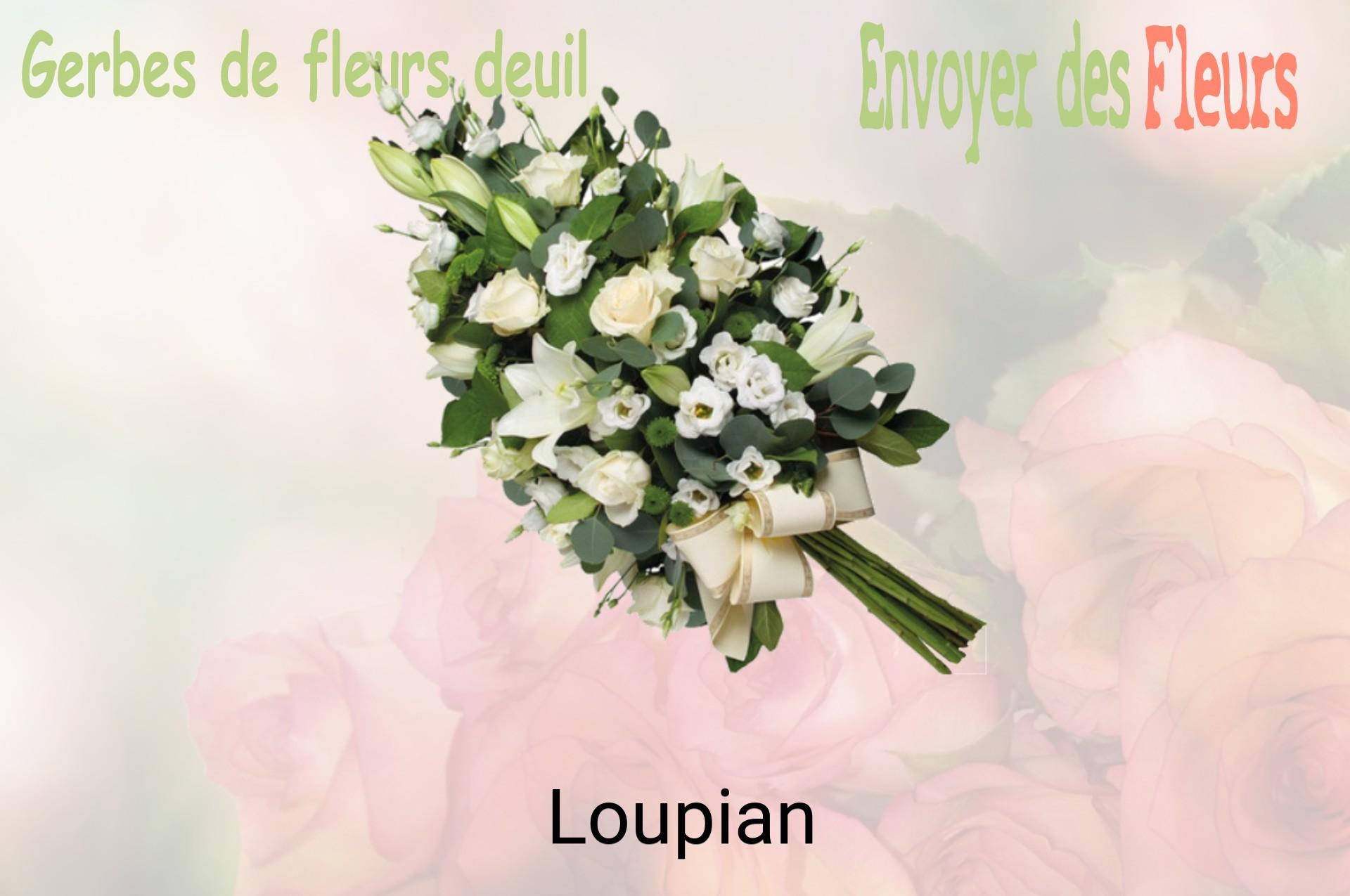 Gerbe de fleurs de deuil livrée à Loupian